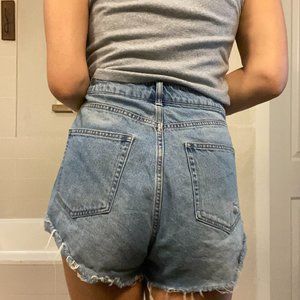 H&M Vintage Wash High Waist Mom Shorts - Sz 14